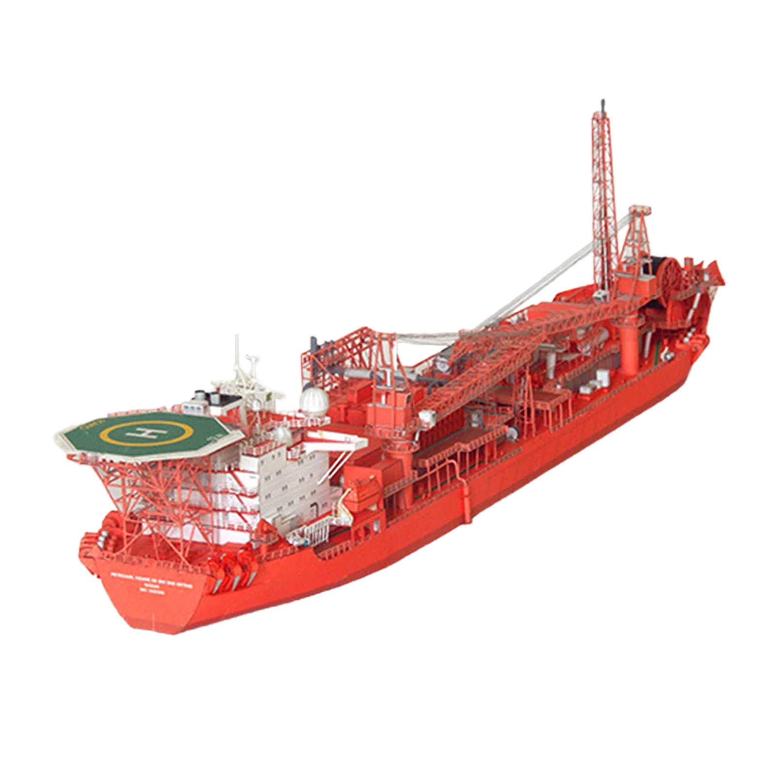 Tanker de production flottante offshore, modèle de papier 3D, artisanat éducatif pour papier, soleil