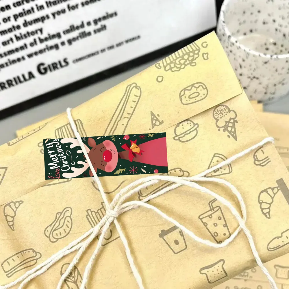 Picture 6: 120pcs/Roll Cute Christmas Stickers Roll Santa Polar Bear Merry Christmas For Gift Wrapping Packaging Wholesale