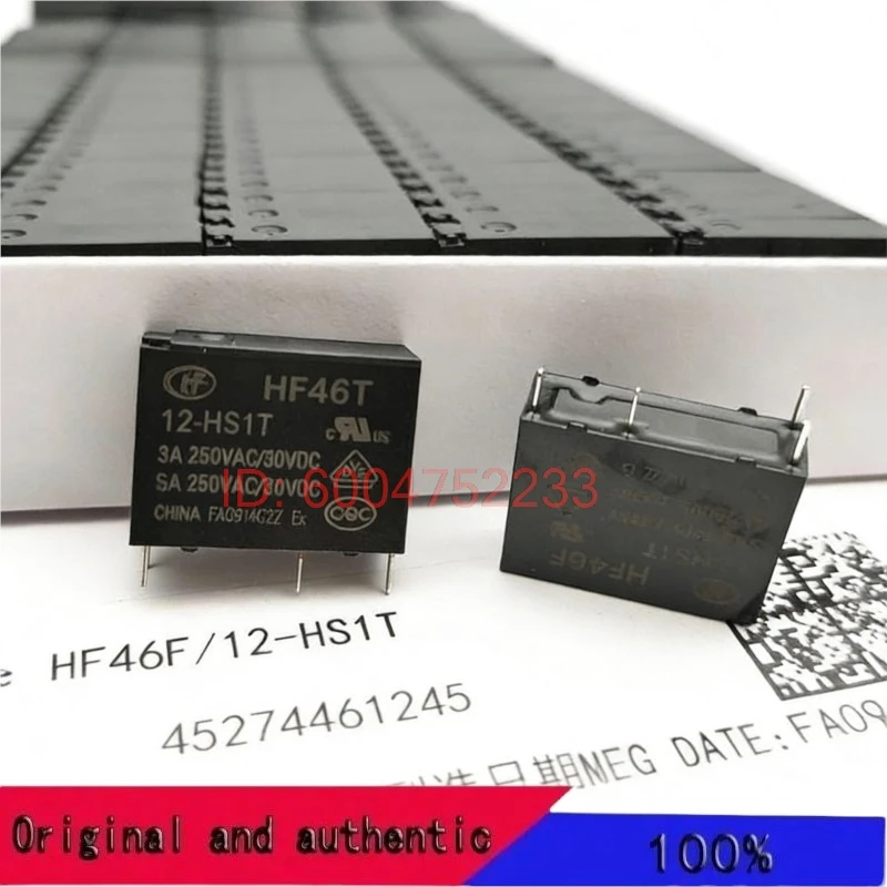 

10 шт. HF46F 12-HS1T 12V 12VDC 5A 4 DC12V