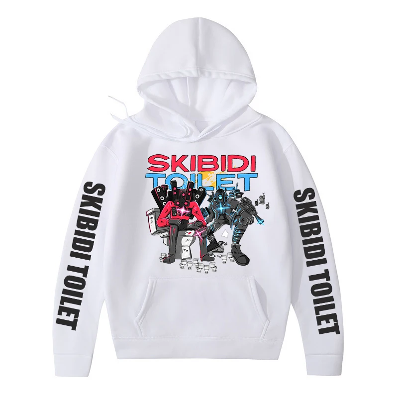 Hot Game Skibidi Toilet Print Hoodies Boys Girls Funny Clothes Tops Autumn Harajuku Sweatshirt Kids Casual Hooded Pullover 3-14T