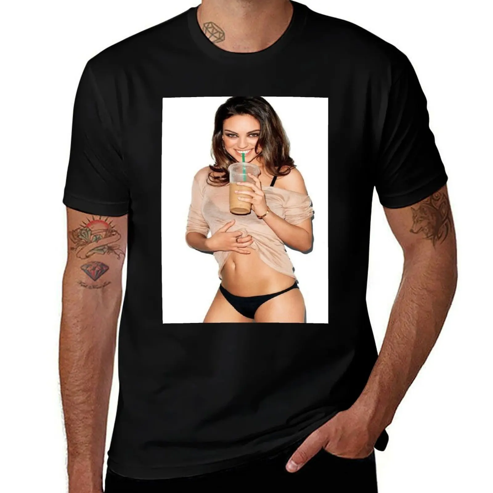 

Mila Kunis sexy T-Shirt graphics Aesthetic clothing plus size clothes Men's t-shirt