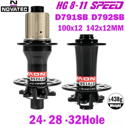 2024 New Novatec Hub D791SB/792SB Road Bicycle Disc Hubs 100*12MM 142*12MM 8 9 10 11 Speed 28 24 32Holes Front 2 rear 4 bearings