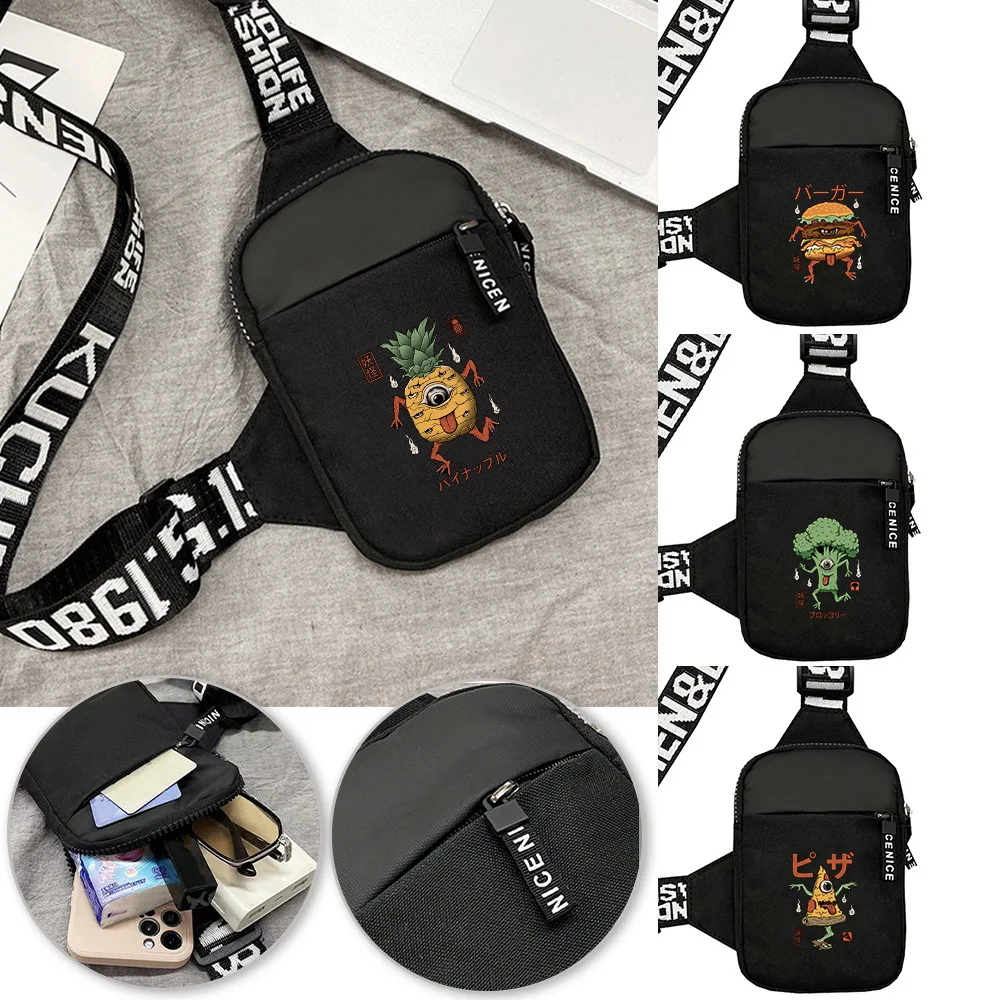 

Нагрудная сумка для спорта, бега, модная многофункциональная нагрудная сумка, легкая походная милая сумка через плечо на одно плечо серии Monster