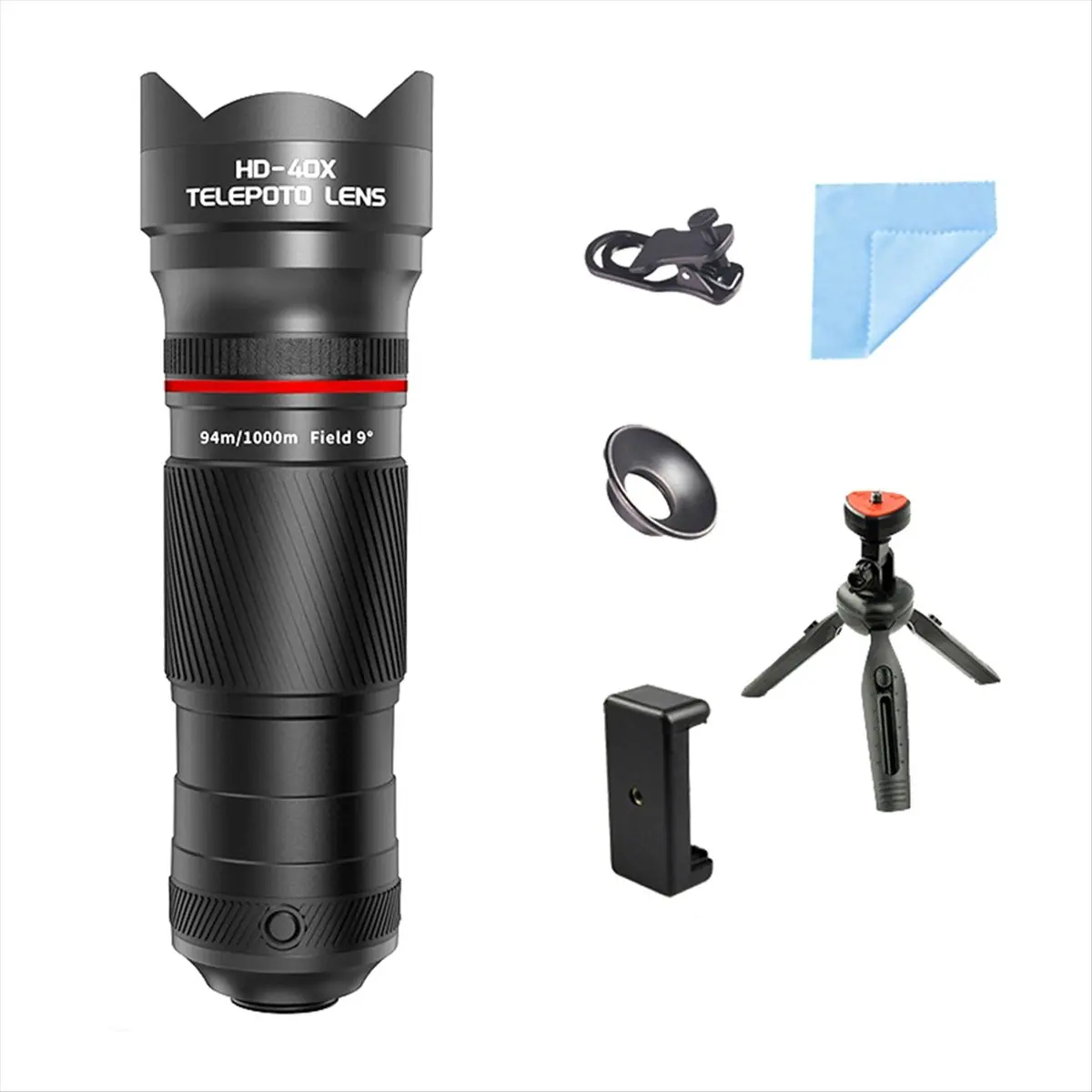 ♬◤Popular Style  ◥40X Zoom Telephoto Lens with Tripod for Smartphones Ideal for Hiking Camping Wildlife Observation & Moon Photo
