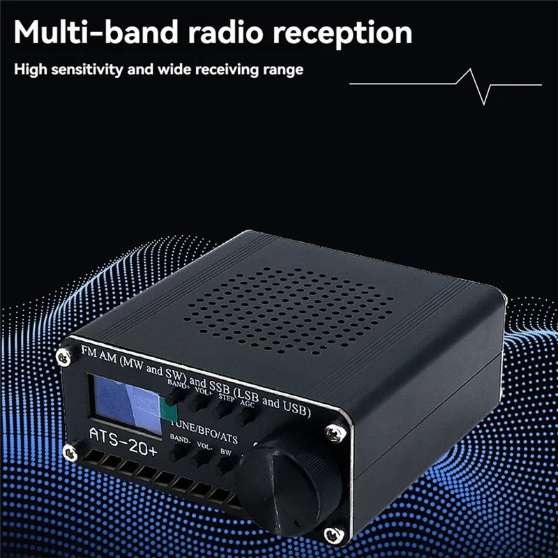 B29C-Upgraded ATS-20+ Si4732 مستقبل راديو كامل النطاق FM AM (MW SW) وSSB (LSB USB) DSP SDR مع هوائي