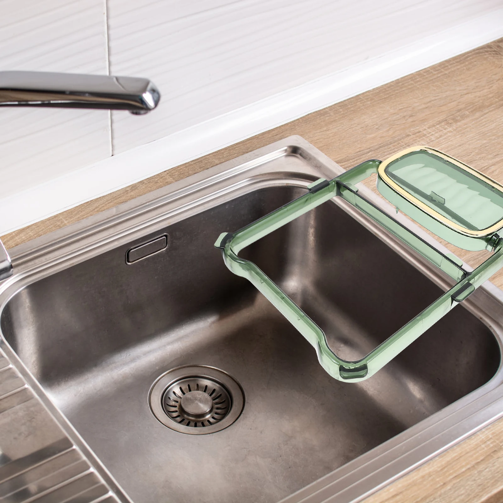 

Foldable Kitchen Sink Filter Rack Sturdy Material Long Lasting Easy Install Prevent Hair Food Residues Tea Leaves Garbage Drain