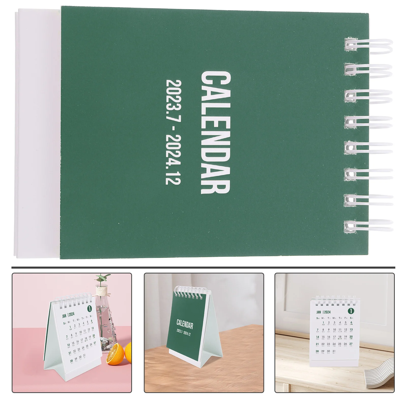 

Desk Calendar Small Mini Accessories Calendars Refrigerator Office 2024 Tabletop