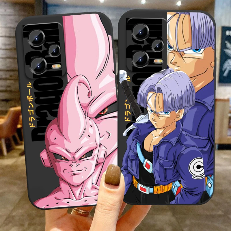 D-Dragon Ball Z Goku Cool For Xiaomi Redmi Note 13 12R 12 12S Turbo 11 11T 11S 10 10S Pro Plus 5G Black TPU Phone Case
