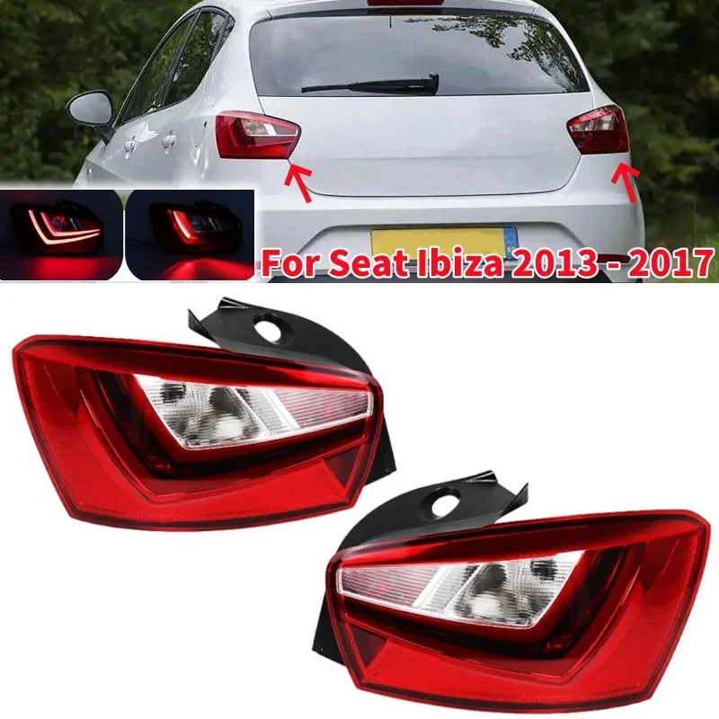 

2Pcs Car LED Tail Light Brake Turn Signal Lamp Light For Seat Ibiza 2013-2017 6J4945095L 6J4945096L