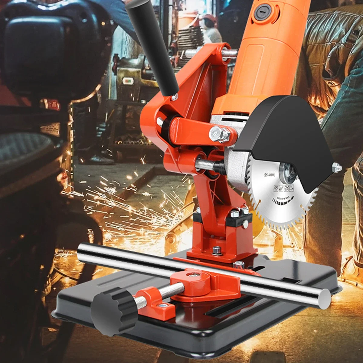 Support de meuleuse d'angle, support fixe de meuleuse d'angle, support de meuleuse réglable robuste, Angle de bureau multifonctionnel Durable