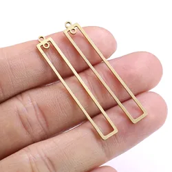 20pcs Rectangle Earring Charms, Brass Rectangle Connector, Brass Charm For Jewelry Making, Earring Findings, 42x6mm R2647