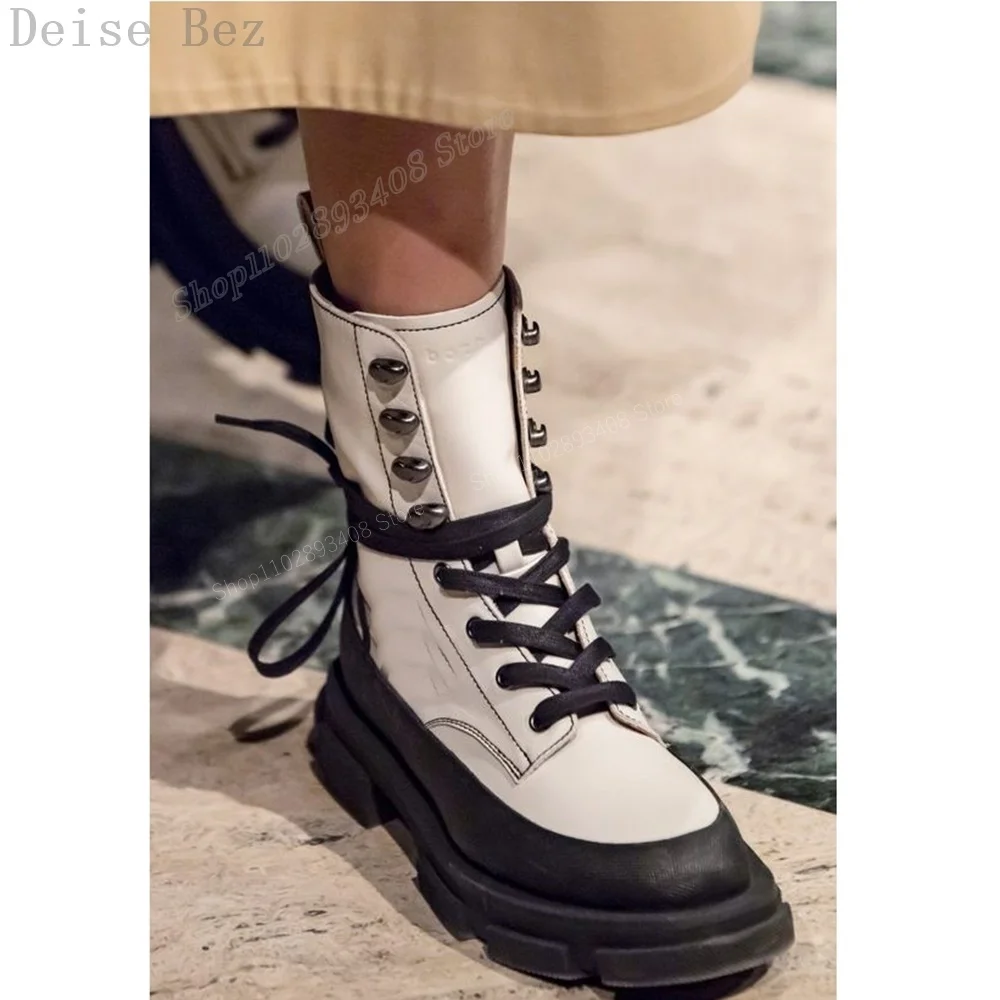 Oxford-Bottes Mixtes en Daim à Lacets et Rivets Ronds pour Homme, Chaussures d'Hiver Plates, Rinçage Croisé, Collection 2023