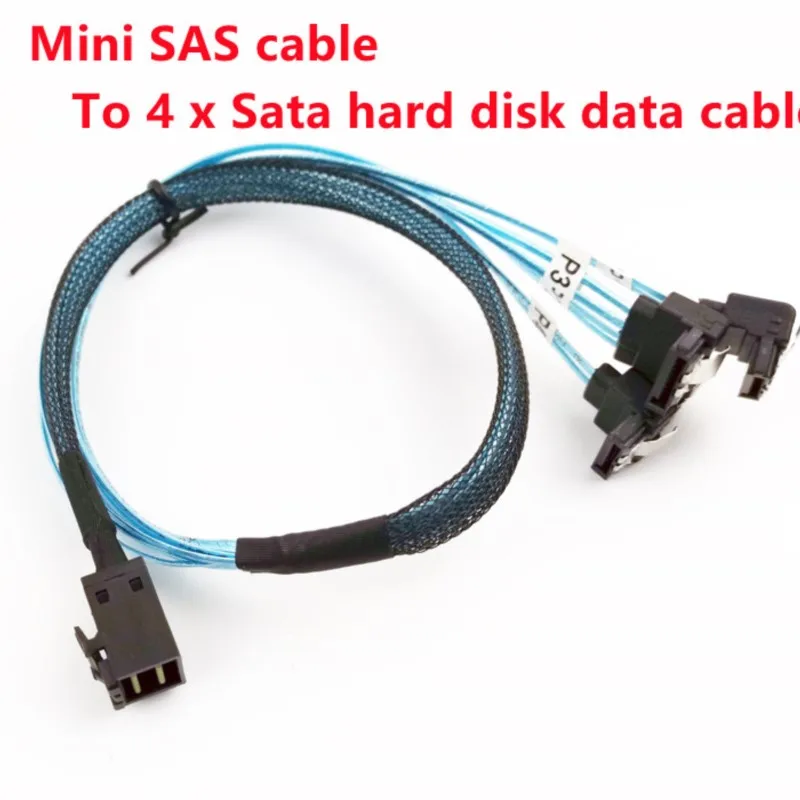 

Mini SAS HD 12GB data cableSFF-8643 to 4 * SATA for LSI / adaptec SAS card One quarter mini sas HD high speed data cable