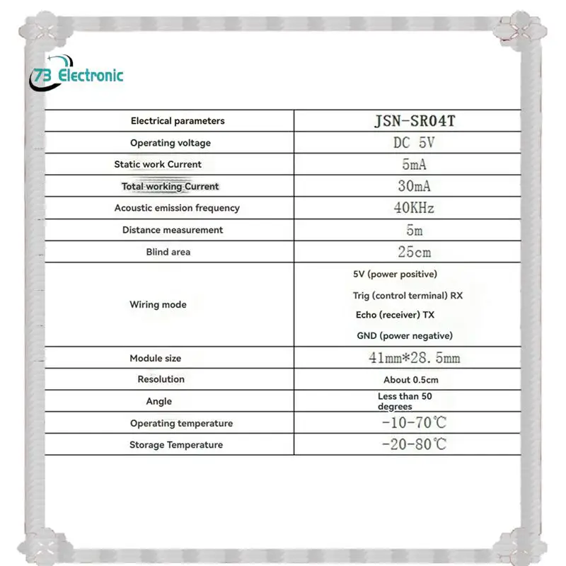 

24-часовая доставка 2X JSN-SR04T водонепроницаемый ультразвуковой модуль водонепроницаемый встроенный датчик измерения расстояния датчик для Ardui