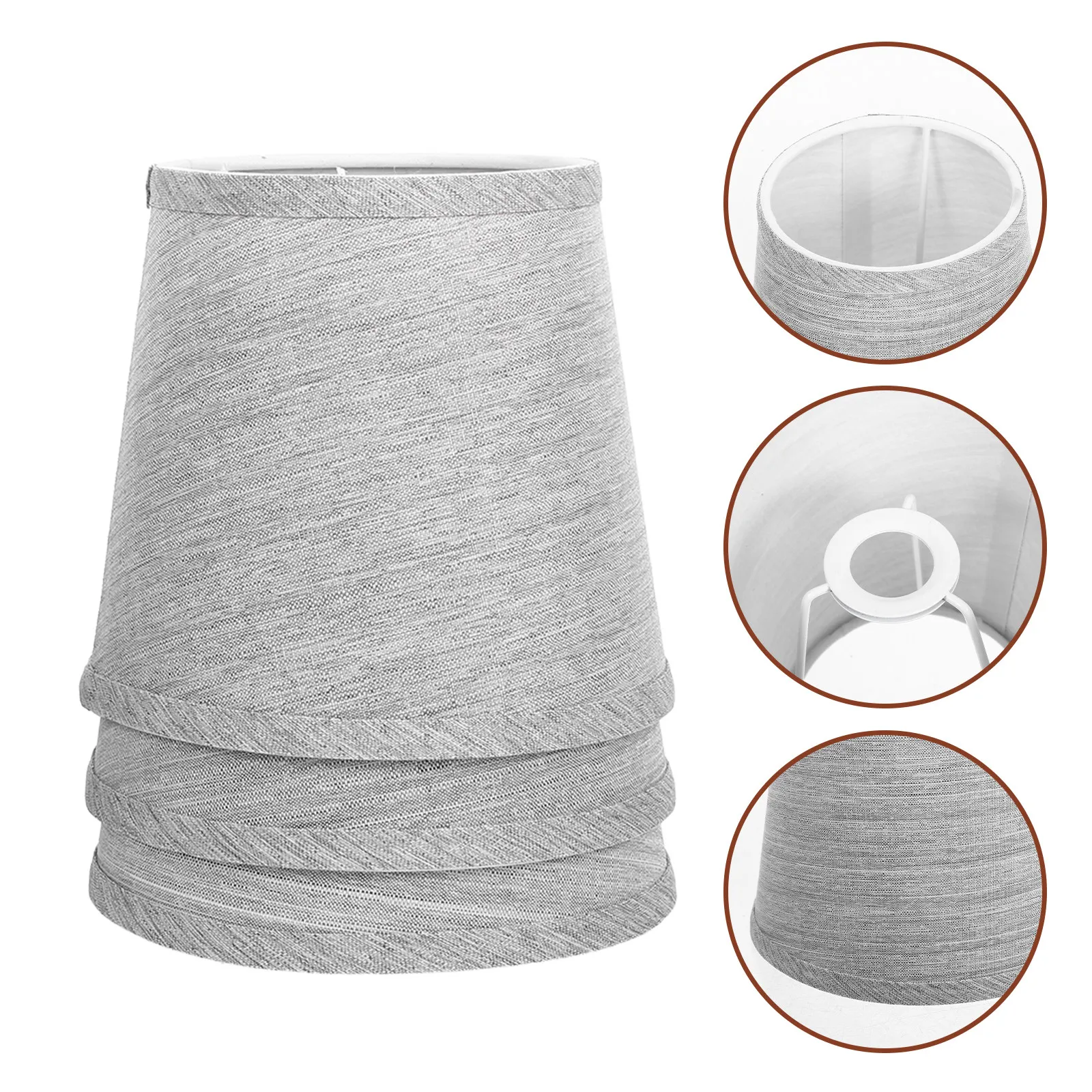 

6Pcs Linen Lampshade Barrel Fabric Light Shade Soft Diffuser for Bedroom Living Room Table Floor Lamp Decor Lamp Shades Fabric
