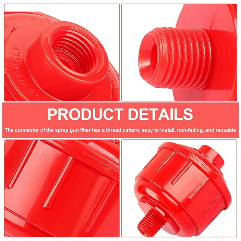 ABPQ-4PCS Filtros de aire y agua desechables, mini filtro de pistola pulverizadora desechable, roscas de 1/4 de pulgada, para la mayoría de pistolas de pulverización y herramientas de aire