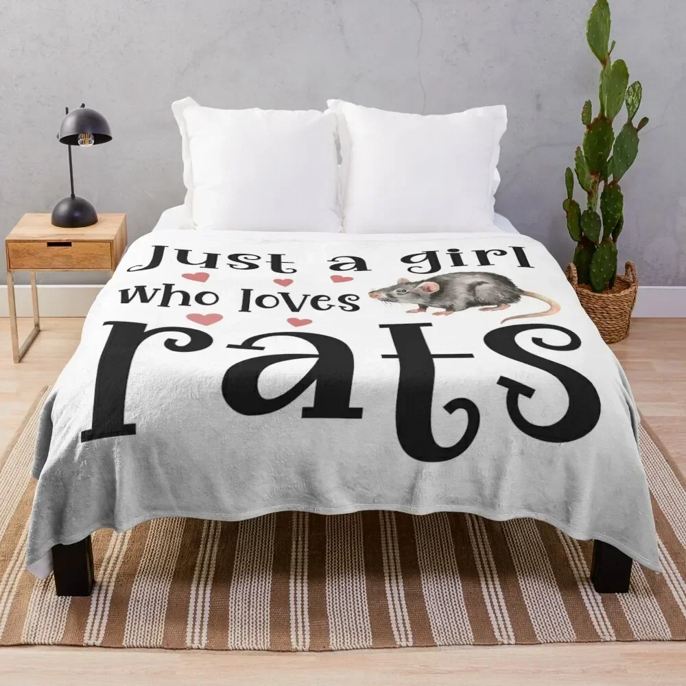 Sweet rat for rat lovers Throw Blanket funny gift Stuffeds Blankets
