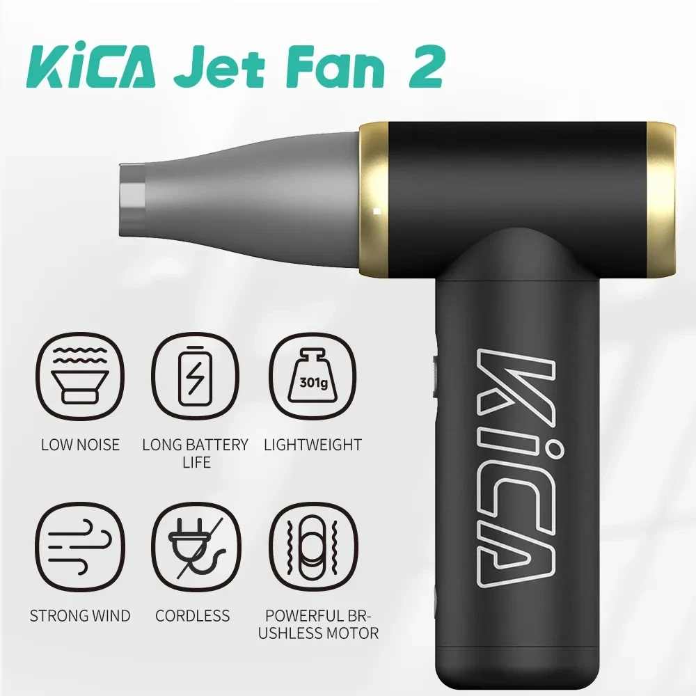 

KICA JetFan 2 Portable Cordless Computer Keyboard Cleaner 100000RPM KICA Jet fan 2 Compresse Air Duster Electric Air Dust Blower