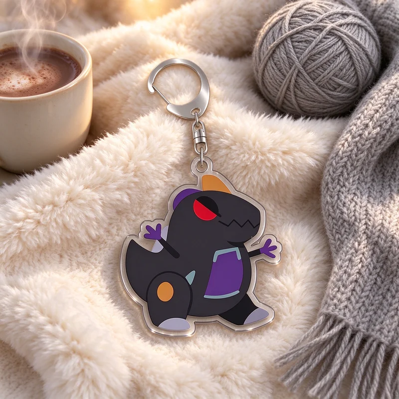 Keychain for Gundam Deathscythe Hell Zekrom Backpack Pendant Anime Game Fans Gift Recycled Acrylic Decoration Rare Card Toy 5cm view 5