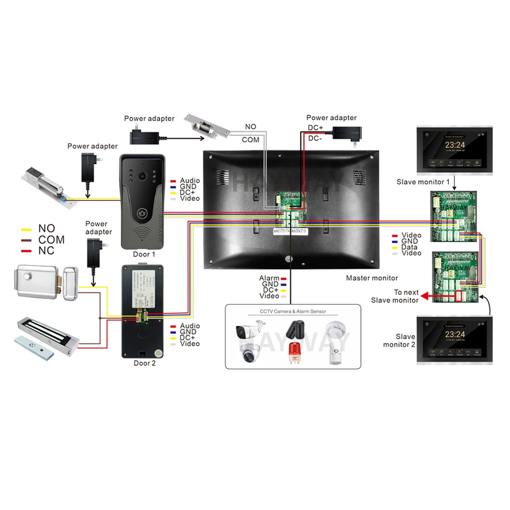 10 inch HD villa video intercom 1080P doorbell for home TUYA app wireless intercom call unlocking, etc