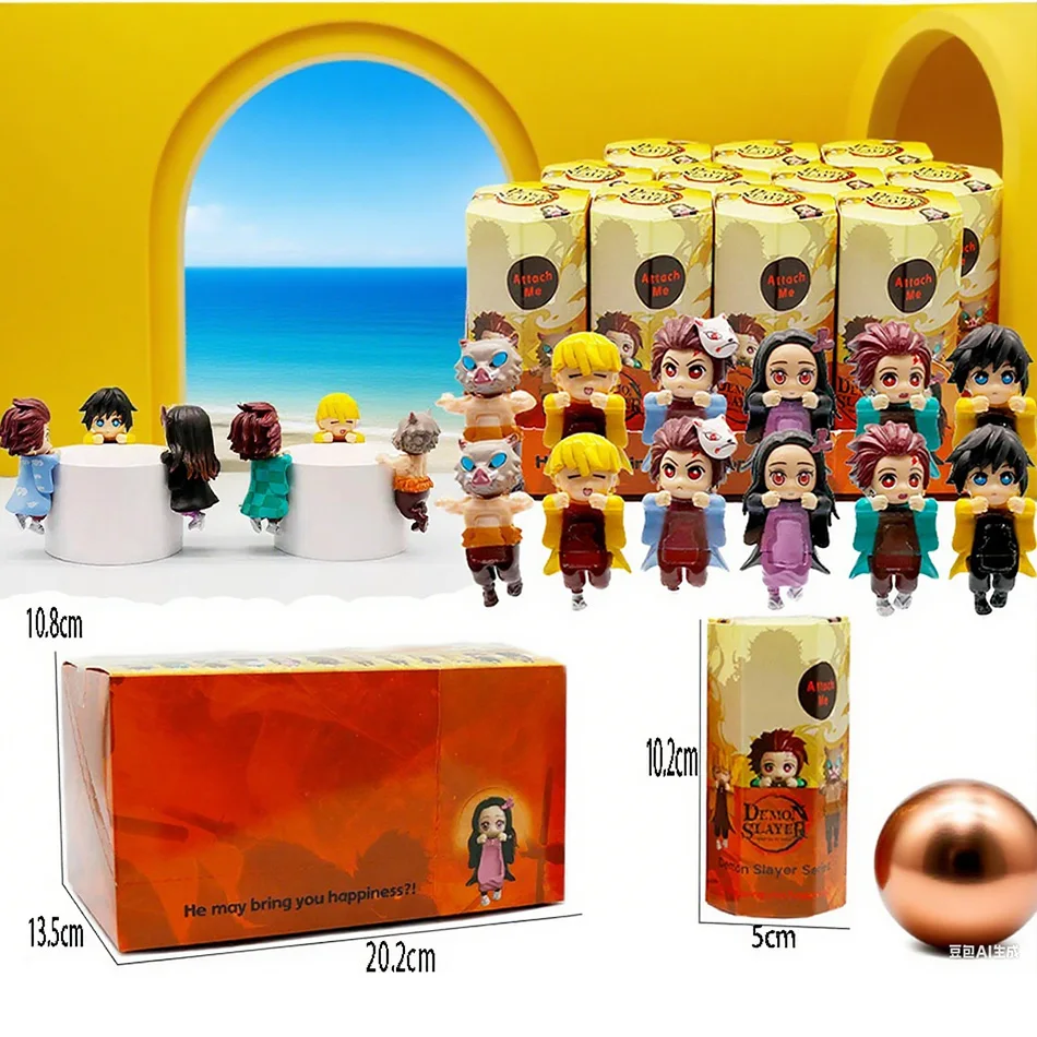 Nowe Style 2025 Anime Demon Slayer Blind Box Set Ręcznie Robione Figurki Anime Kreskówkowe Dekoracja na Biurko Prezent Urodzinowy ￼ ￼