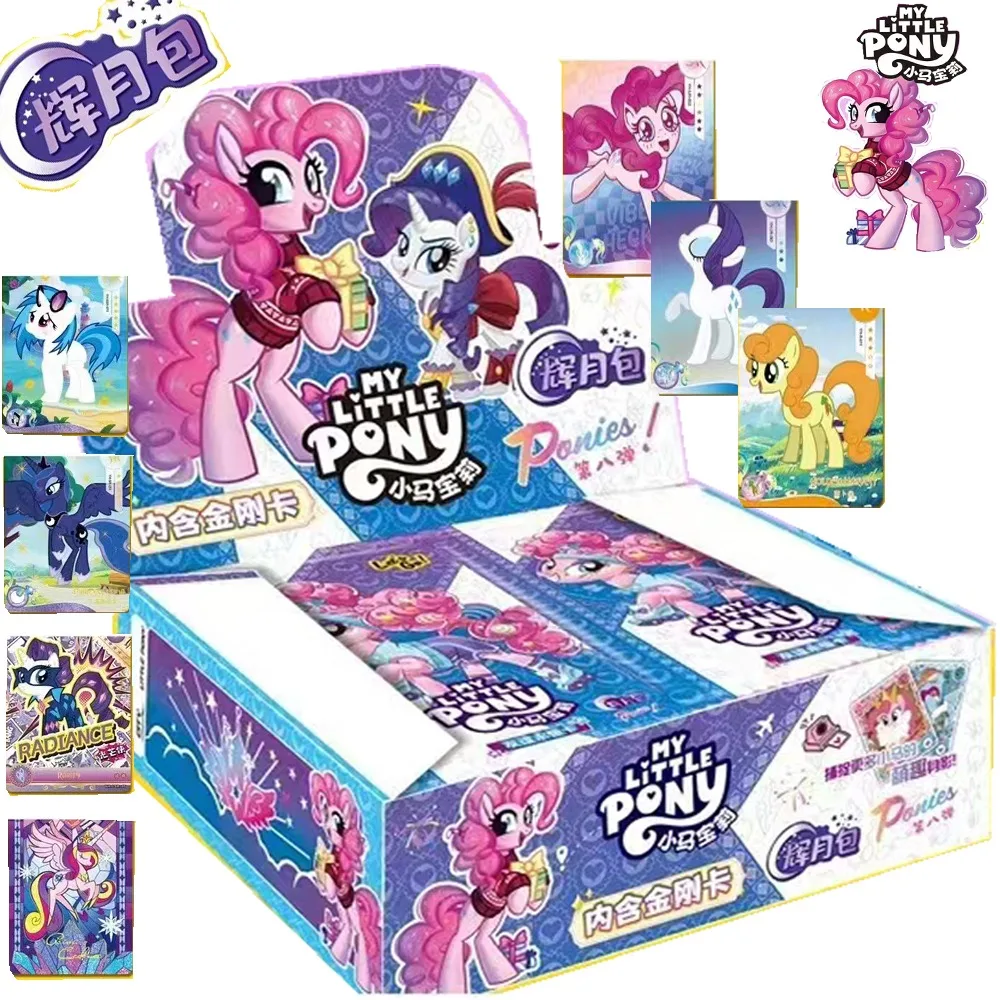 Genuine My Little Pony Collection Cards For Children Cute Anime Characters Twilight Sparkle Moon Glow Princess Card Toys Gifts