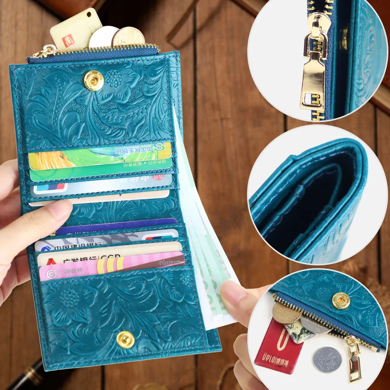 2026-new-genuine-leather-short-wallets-for-women-men-retro-cowhide-short-multi-function-id-credit-card-holder-money-bag