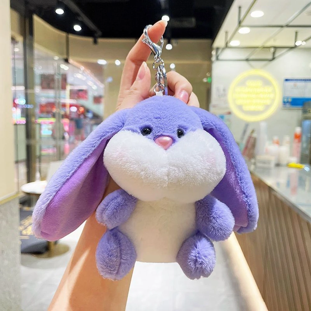 13CM Dudu Rabbit Key Pendant Plush Toy Cute Fashion Accessories Crossbody Bag Schoolbag Pendant Doll Girl Birthday Gift