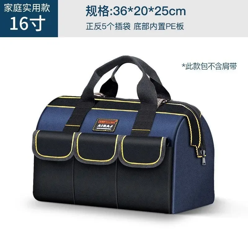 13/16/18inch  Electrician Tool Bag with Reflective Strip Multi Functional Handbag Wear-resistant Multi-Pocket Waterproof Storage