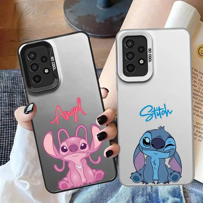 phone cases for Samsung Galaxy A34 A23 A15 4G A35 A52 A54 5G A32 A13 A55 A33 funda Back Shell Cover Disney Pooh Stitch Angie Sac