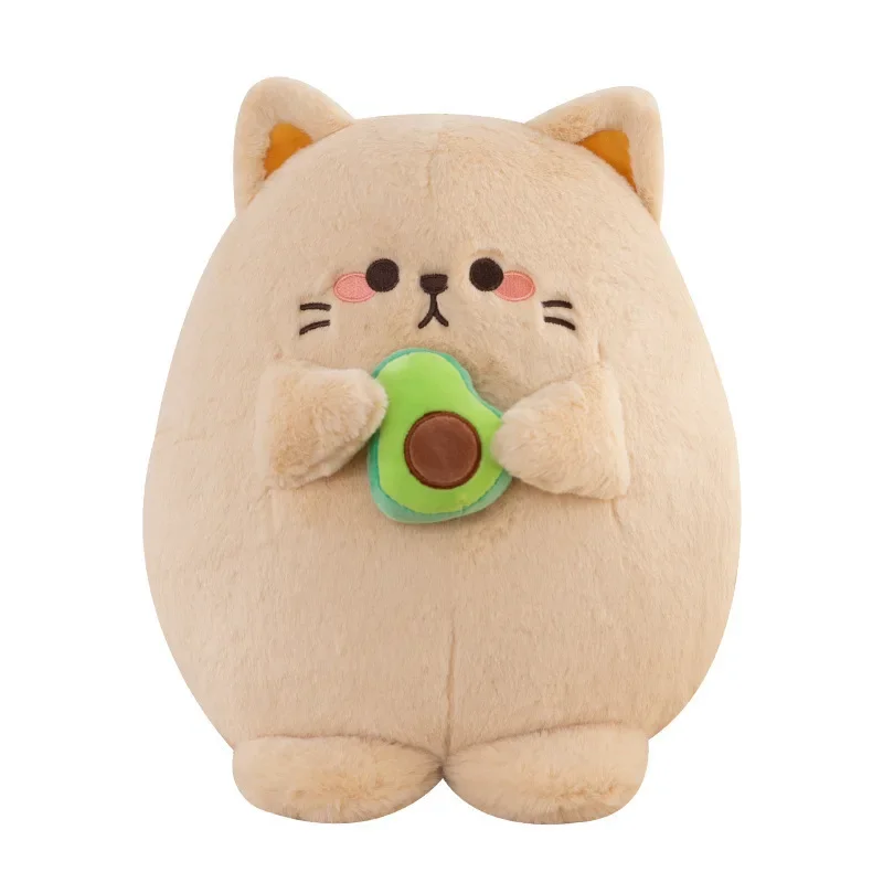 Neue Stil Avocado süße Katze weiche gefüllte Plüschpuppe Spielzeug zarte Kawaii Home Dekoration Geburtstagsgeschenke für Kinder oder Freunde