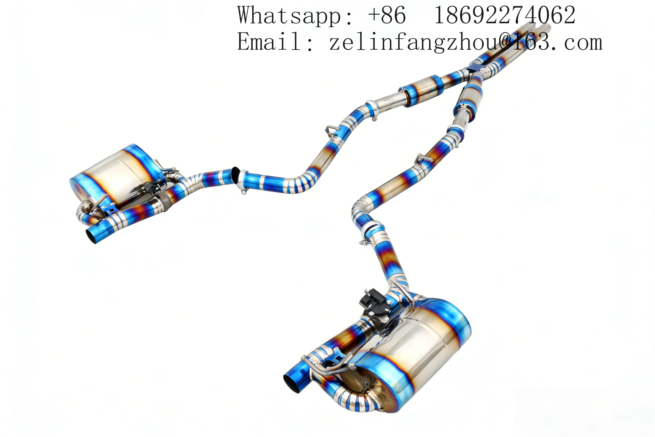 Titanium Catback Exhaust System For Dodge Challenger 3.6L 2015-2023 Muffler Exhaust Pipe