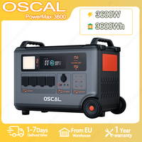 Oscal PowerMax 3600 Portable power supply, 3600Wh LiFePO4 Battery, 14 Outlets, 5 LED Light Modes Outdoor Emergency power supply