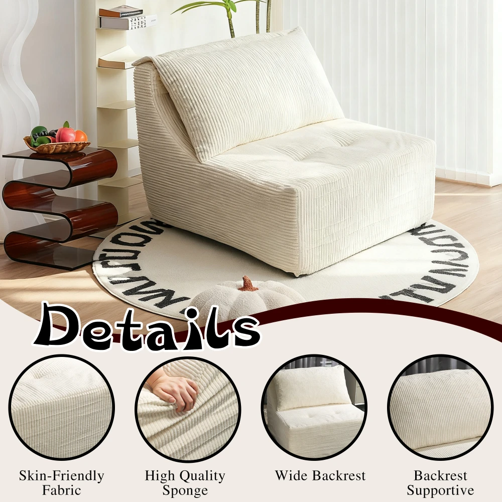 

Ergonomic Floor Sofa Relieve Back Pressure & Maximize Comfort, 35.8" Single Person Compression Chair for Gaming, Reading, and S
