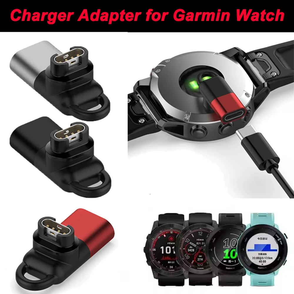 USB-C Charger Adapter for Garmin Watch Approach S12 S44 S50 S62 S70 Vivoacitve 6 5 Venu 4 3 3S X1 Instinct 3 2X 2 2s Epix Pro