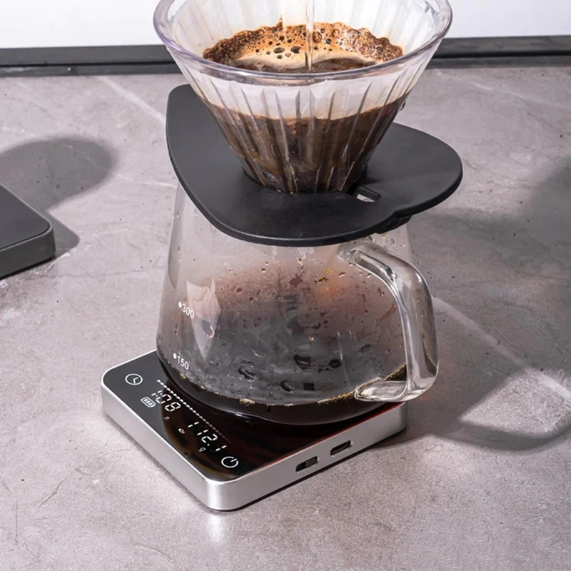 ABAE-báscula de café recargable de alta precisión, Mini báscula electrónica para uso en Espresso, exterior y cocina