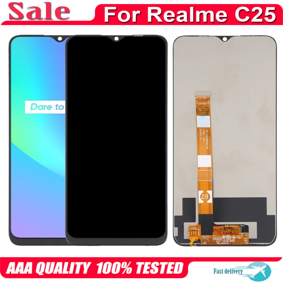 

For OPPO Realme C25 RMX3193 RMX3191 LCD Display Touch Screen Replacement Digitizer Assembly