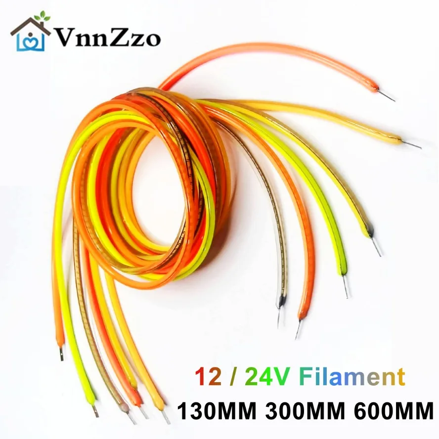 12V 24V 600 300mm LED Flexible Ultra Slim Filament Spiral Bulb Filament Retro Edison Bulb Parts Diode Light Strip Decoration