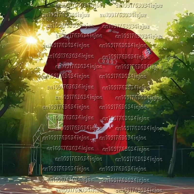 

MOTO 2025 3D T-shirt Printed Popular Audi Racing Round Neck T-shirt Breathable and Comfortable Adult Children's Short Sleeved