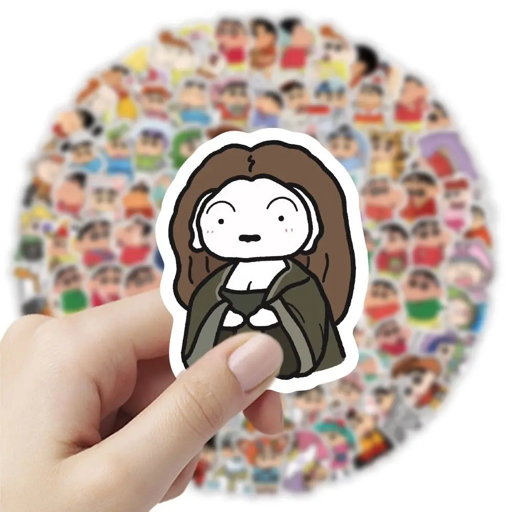 Crayon Shin-chan  Shiro Cartoon Cute 60pcs Stickers Kawaii 2D Graffiti DIY Decoration Stickers Animation Peripheral Wholesale - view 3