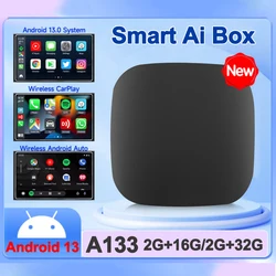Android 13 New Carplay Ai Box Wireless Android Auto Wireless Carplay Adapter TV Box For Netflix YouTube Car Intelligence Systems