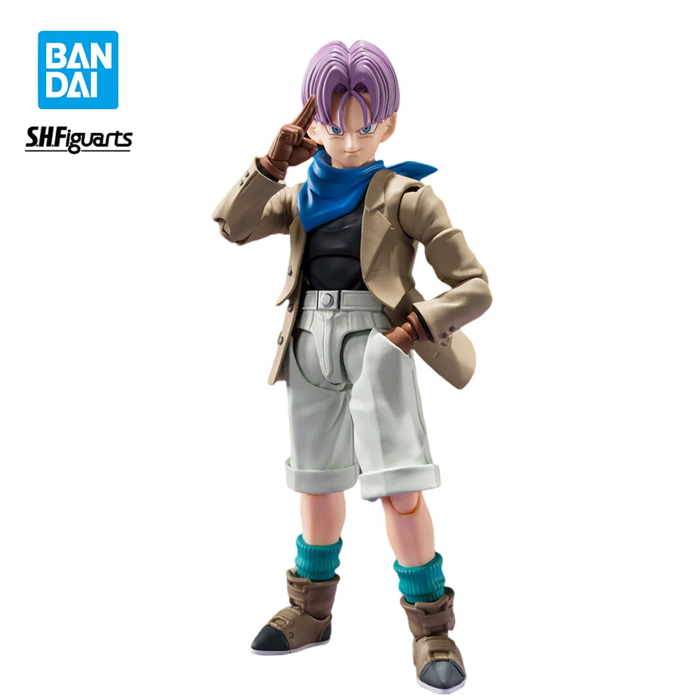 Original BANDAI SHF Dragon Ball GT Trunks Torankusu PVC Anime Figure Action Figures Model Toys