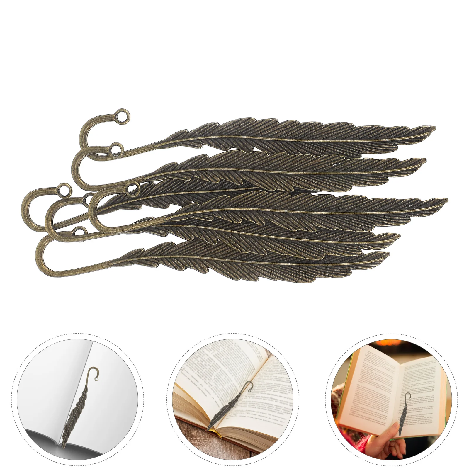 

6Pcs Retro Style Metal Bookmark Reading Mark Vintage Page Marker Elegant Book Decoration Bookmarks Metal Bookmark