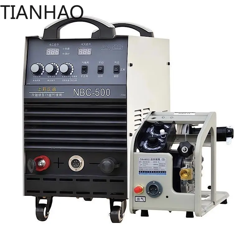 MIG Welder 315 Dual Voltage 350 500 CO2 Shielded Arc Welding Industrial Grade Dual Purpose Gas and Gasless Electric Welder