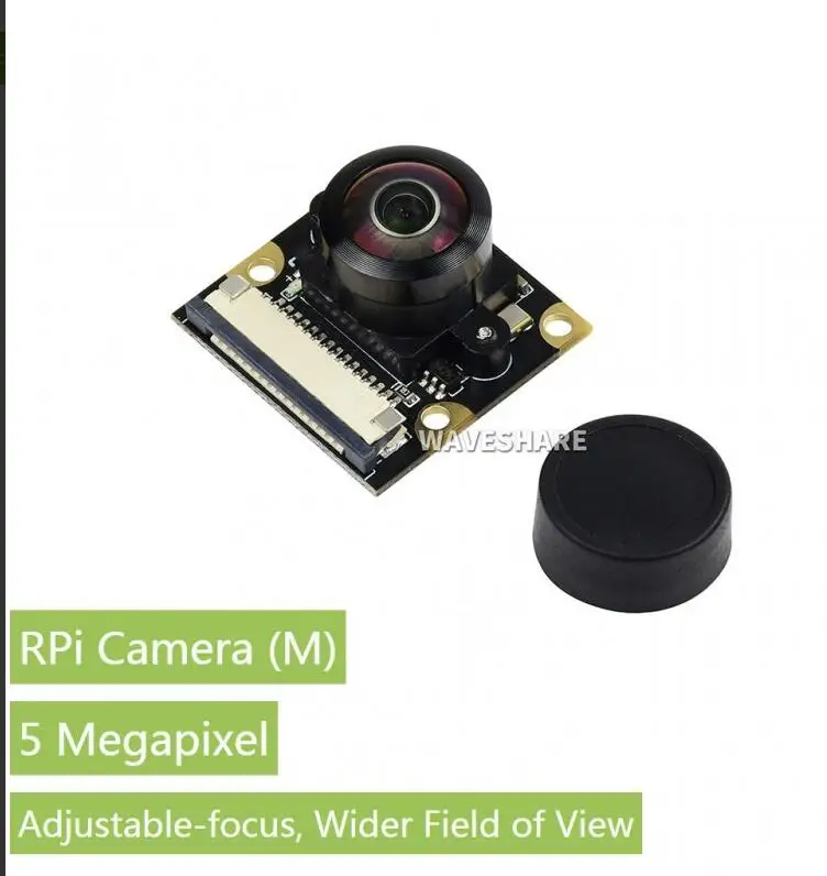 

RPi Camera (M) Raspberry Pi Camera Module, Fisheye Lens, Wider Field Of View