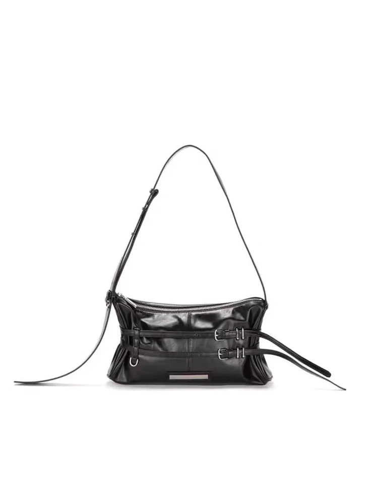 حقيبة دراجات نارية نسائية جديدة لعام 2025، حقيبة كتف واحدة، حقيبة تحت الذراع، تصميم مطوي، حقيبة يد عصرية على الطراز الكوري لل...