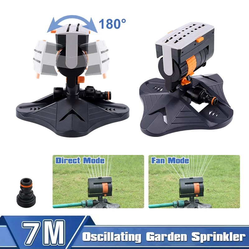 Oscillating Garden Sprinkler,Automatic 180° Rotation Adjustable Large Area Lawn Sprinkler,Precise Watering Sprayer for Home Farm