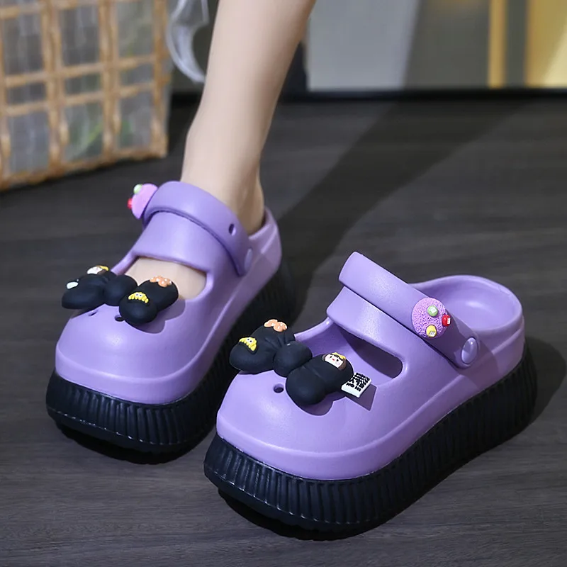 fashion Garden shoes Sandals Women 2024 Summer Waterproof Thick Sole Beach Slides Slippers Woman Soft Eva Slippers Flip-Flops