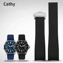 Silicone Watch Strap for Heuer Tag Heuer Concept F1 Competitive Potential Tiger Calila Arc Mouth Rubber Watch Band 22mm Men