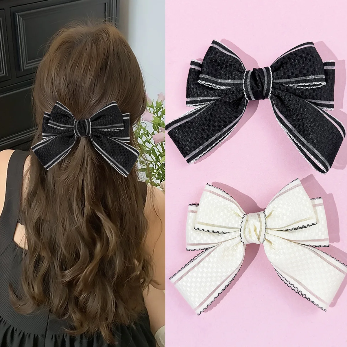 

20 шт./лот, модные заколки для волос с бантом и лентой для женщин, элегантные заколки для волос, заколки, аксессуары для волос для девочек